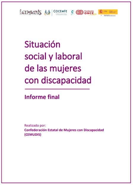 Imagen de la portada del informe social y laboral de mujeres con discapacidad
