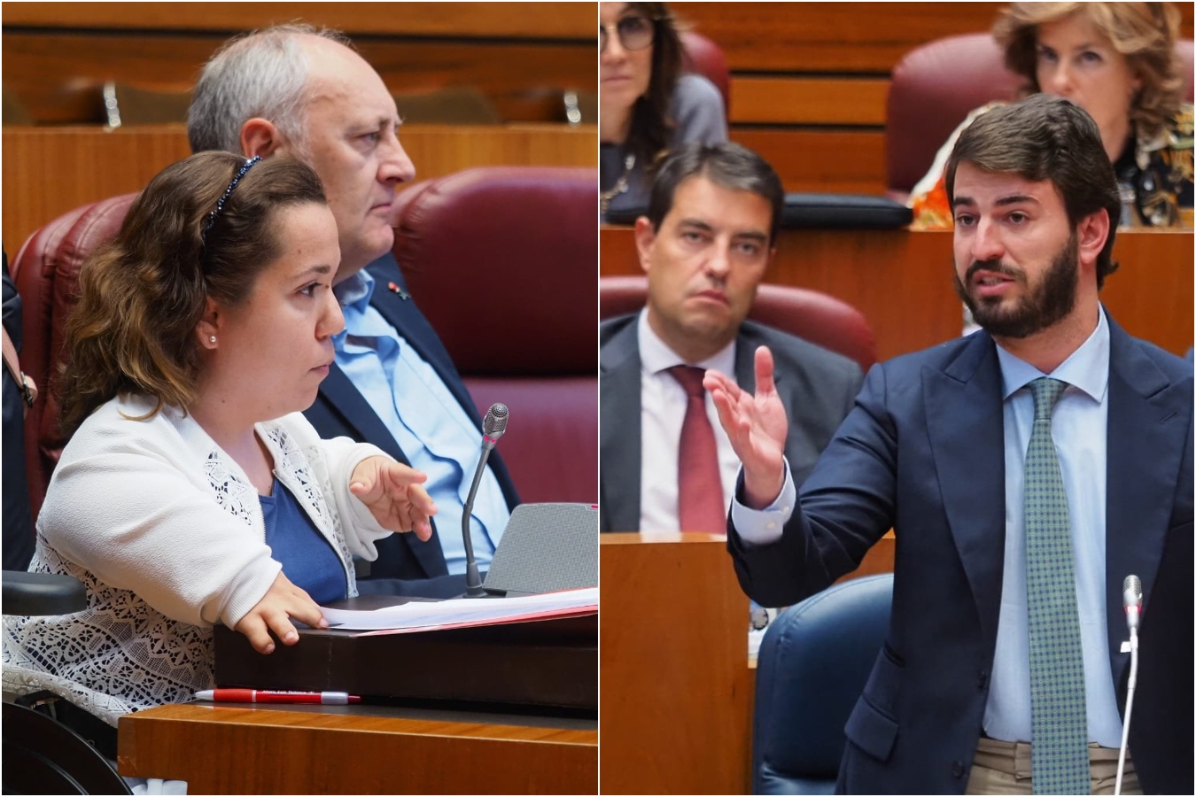 Noelia Frutos y Juan García- Gallardo en la junta de Castilla y León